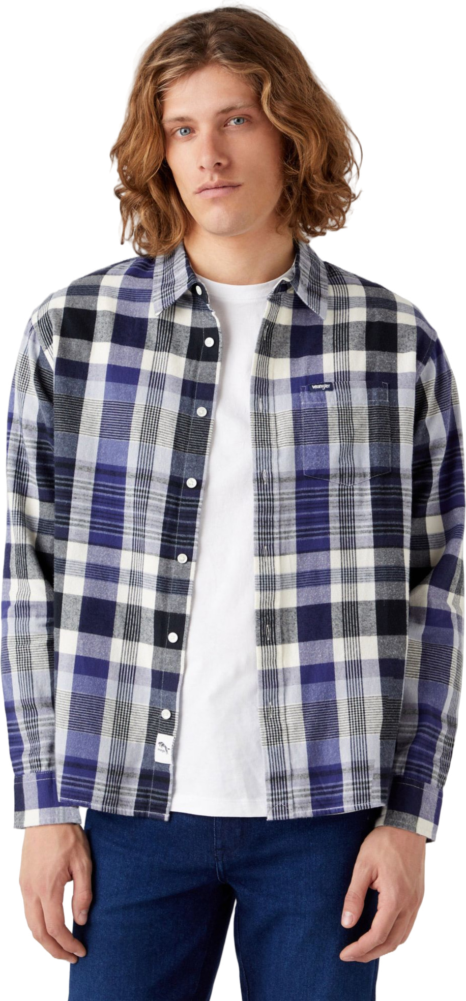 Рубашка мужская Wrangler W5D6CNX4Q синяя S