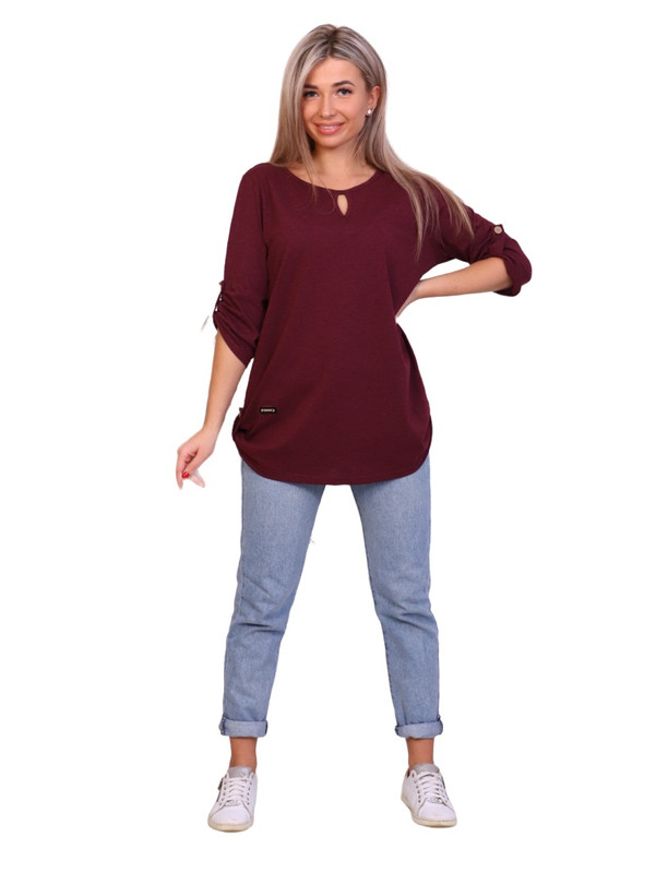 

Блуза женская New Life jersey 102-од бордовая 58 RU, 102-од