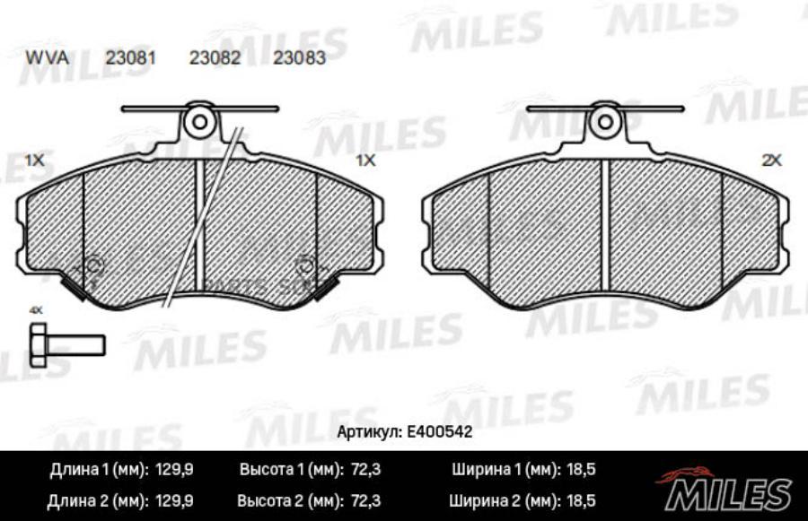 

Колодки Тормозные Hyundai Low-Metallic Miles Miles арт. E400542