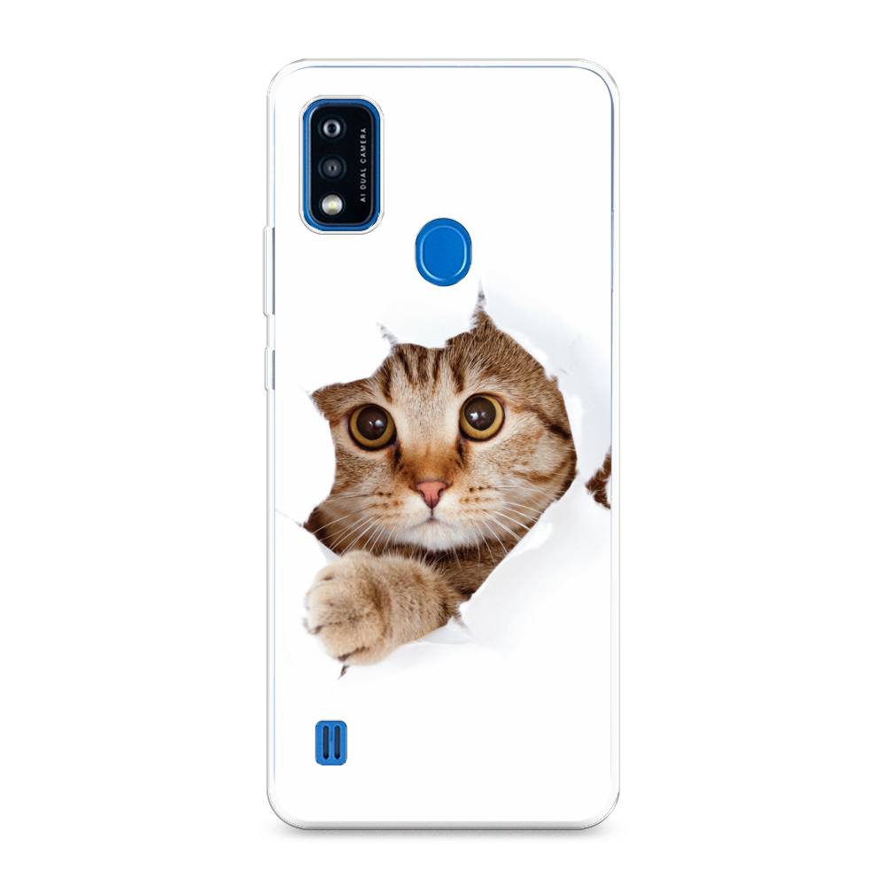 

Чехол на ZTE Blade A51 "Кот и бумага", Белый;коричневый, 134550-1