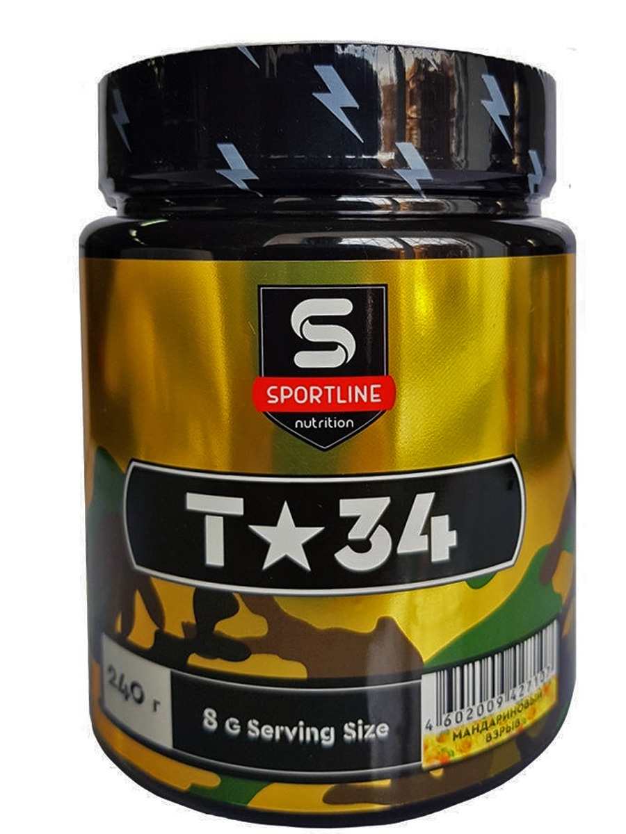T-34 Sportline Nutrition 240 гр. мандарин
