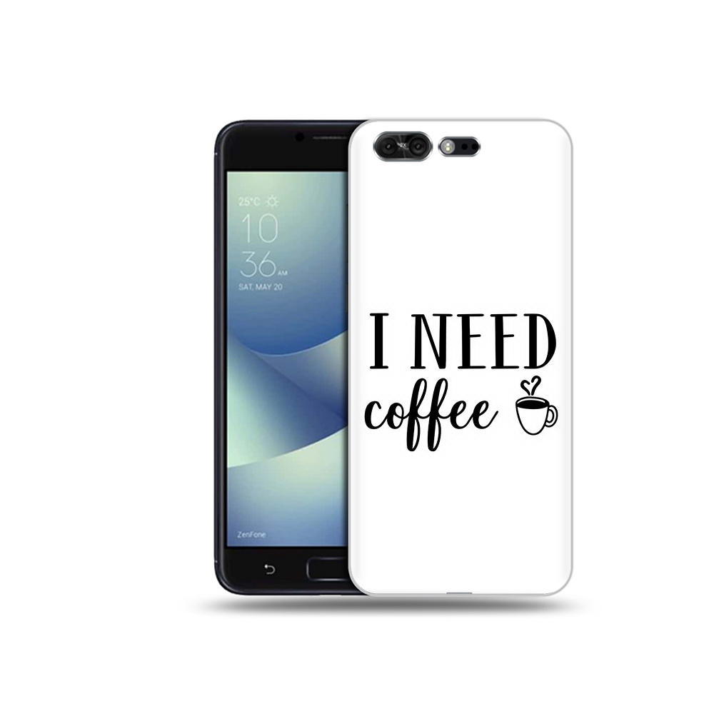 

Чехол MyPads Tocco для Asus ZenFone 4 Pro (ZS551KL) Мне нужен кофе, Прозрачный, Tocco