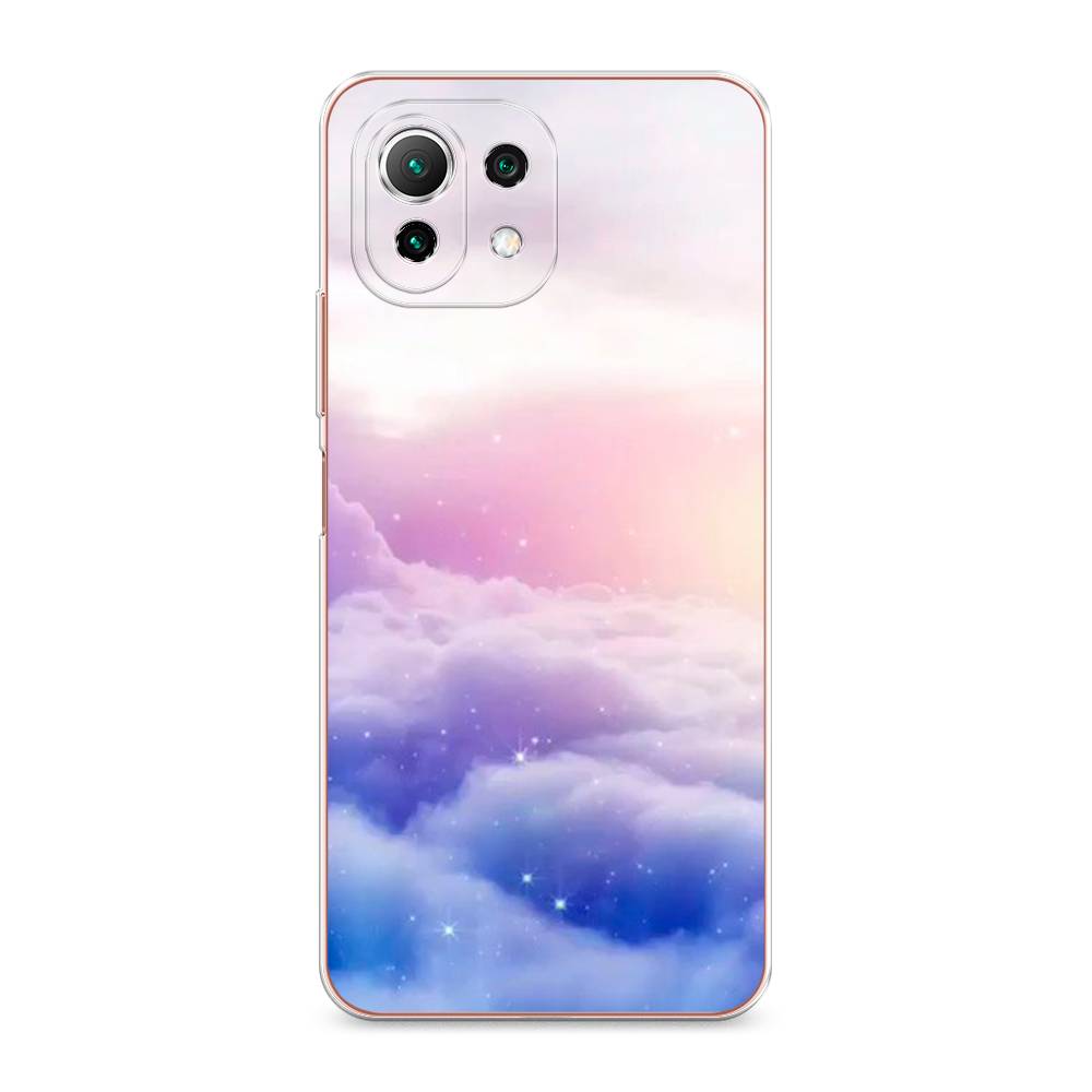 

Чехол на Xiaomi Mi 11 Lite/5G NE "Небеса", Голубой;белый;розовый, 310250-2