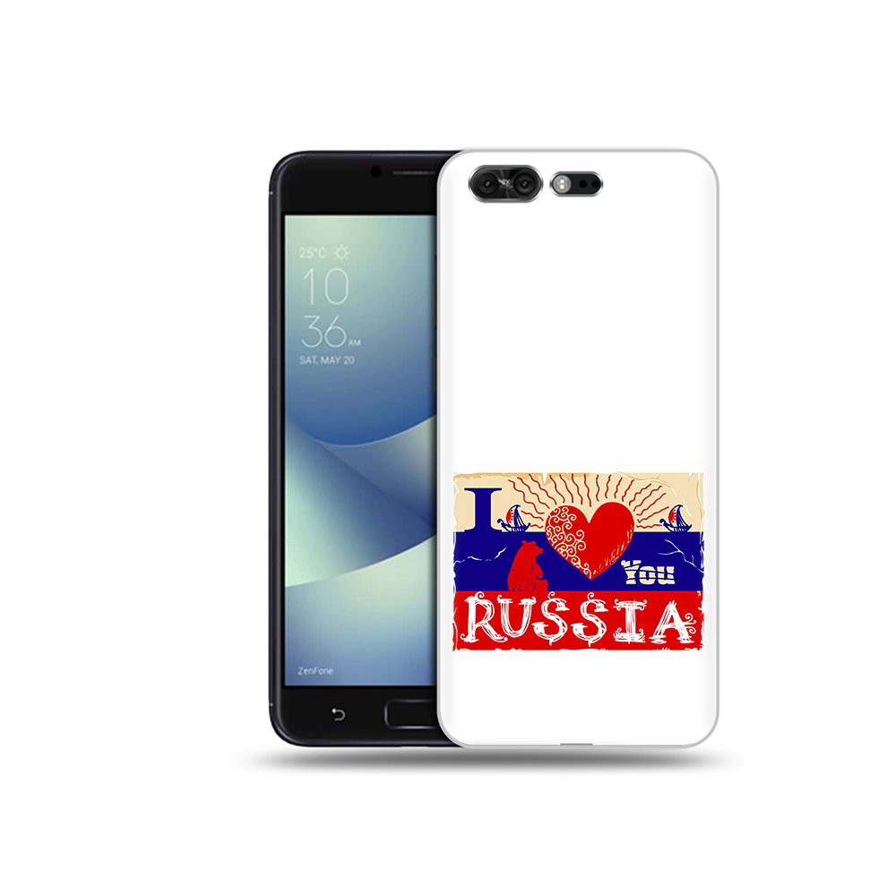 

Чехол MyPads Tocco для Asus ZenFone 4 Pro (ZS551KL) Люблю Россию, Прозрачный, Tocco