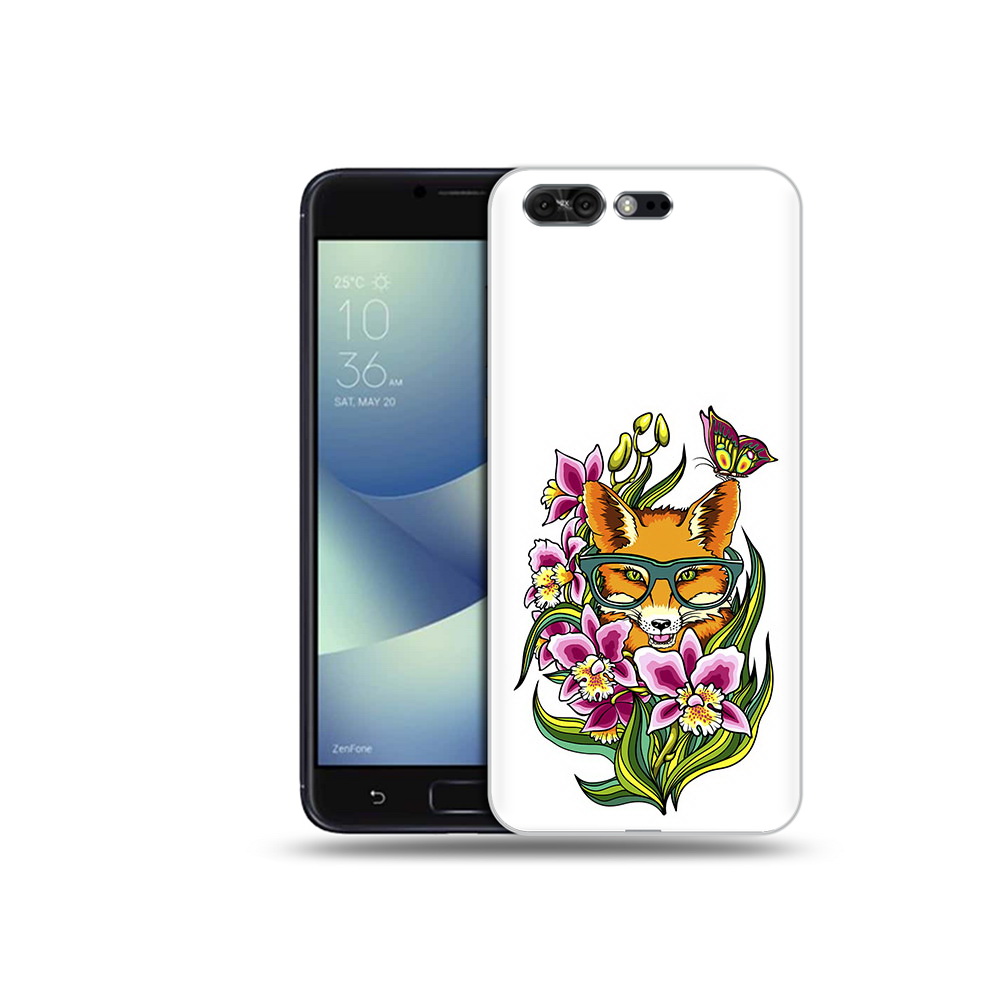 

Чехол MyPads Tocco для Asus ZenFone 4 Pro (ZS551KL) Лиса в цветах, Прозрачный, Tocco