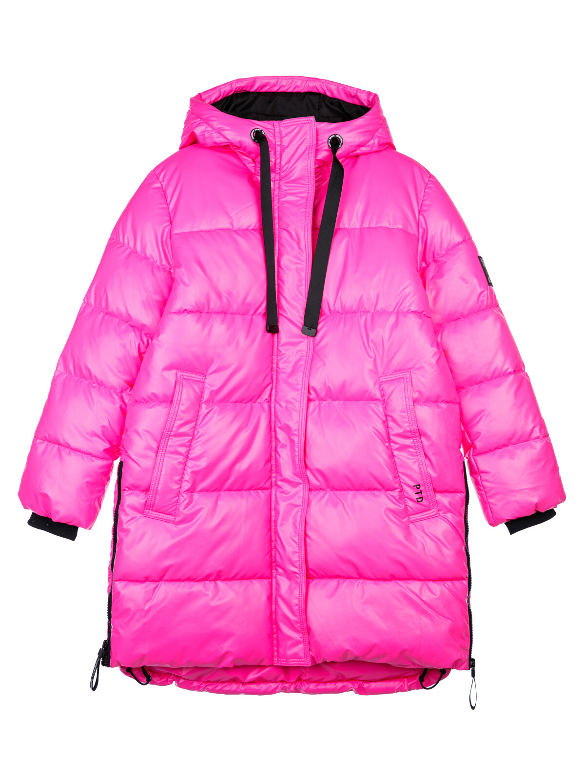 Куртка текстильная с полиуретановым покрытием для девочек PlayToday, фуксия,черный, 128