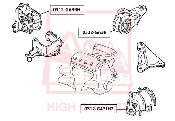 

Подушка Двигателя | Зад Прав/Лев | 0312-Ga3r Nsii0017797576 ASVA арт. 0312GA3R