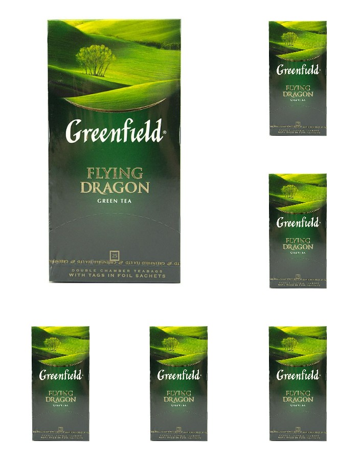 Чай зеленый Greenfield Flying Dragon, 25 пакетиков х 6 шт