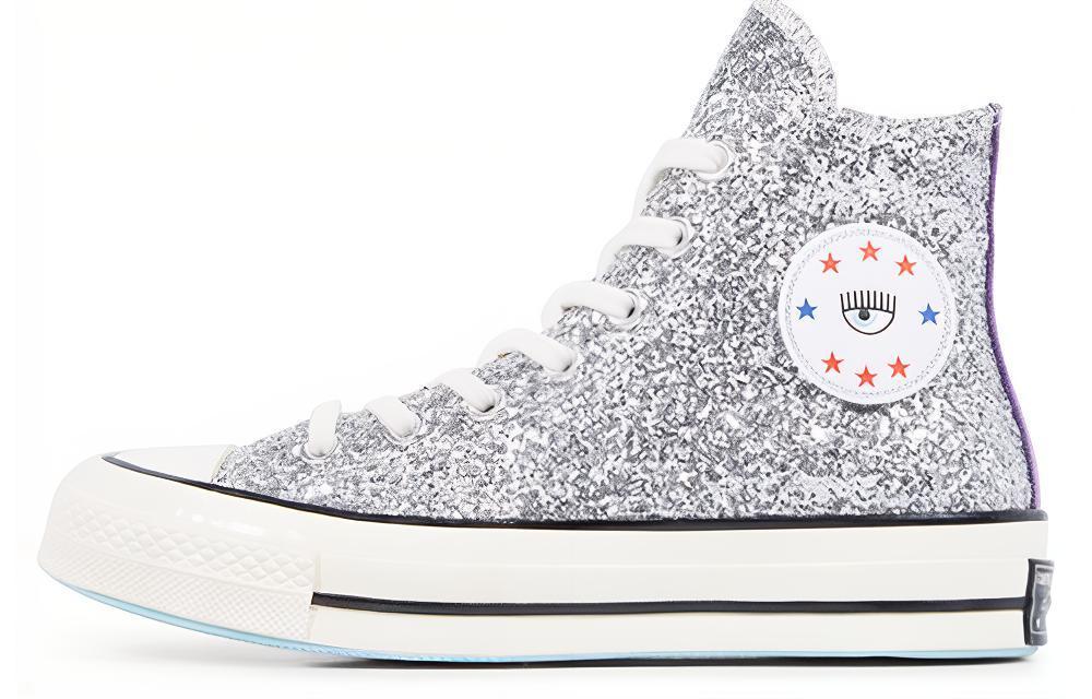 

Кеды унисекс Converse Chiara 1970s Glitter High Top серые 41.5 EU, Серый, Chiara x Converse 1970s Glitter High Top