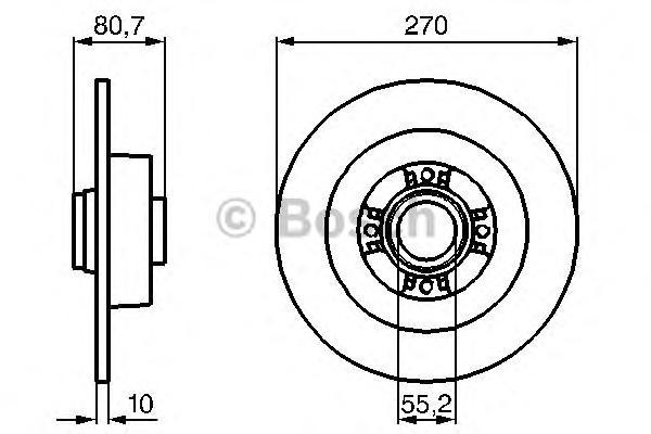 

Диск Тормозной (Без Подш И Кольца Abs) Задний Bosch 0986479196