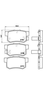 

Комплект тормозных колодок Brembo P28022