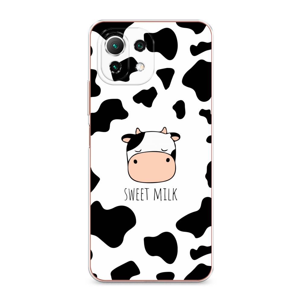 

Чехол на Xiaomi Mi 11 Lite/5G NE "Sweet milk", Розовый;белый;черный, 310250-1