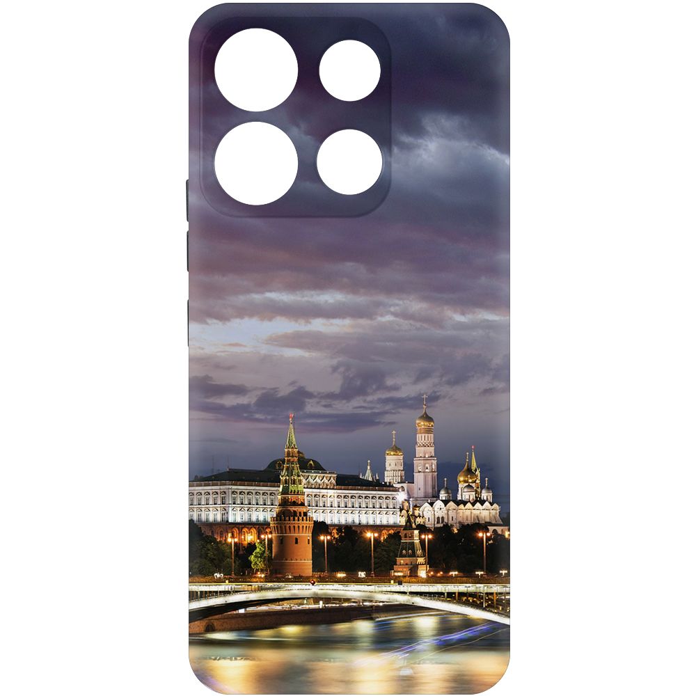 

Чехол-накладка Krutoff Soft Case Россия, Московский Кремль для ITEL A60 черный