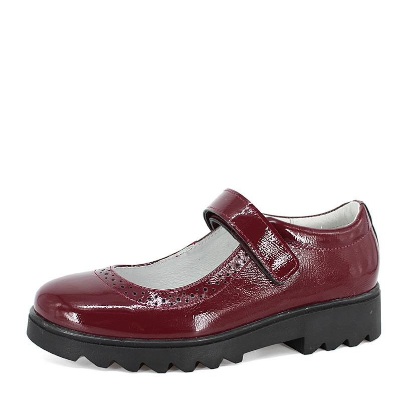 Туфли детские ЛЕЛЬ 1496, наплак, бордовый, 37 кремовые туфли мери джейн