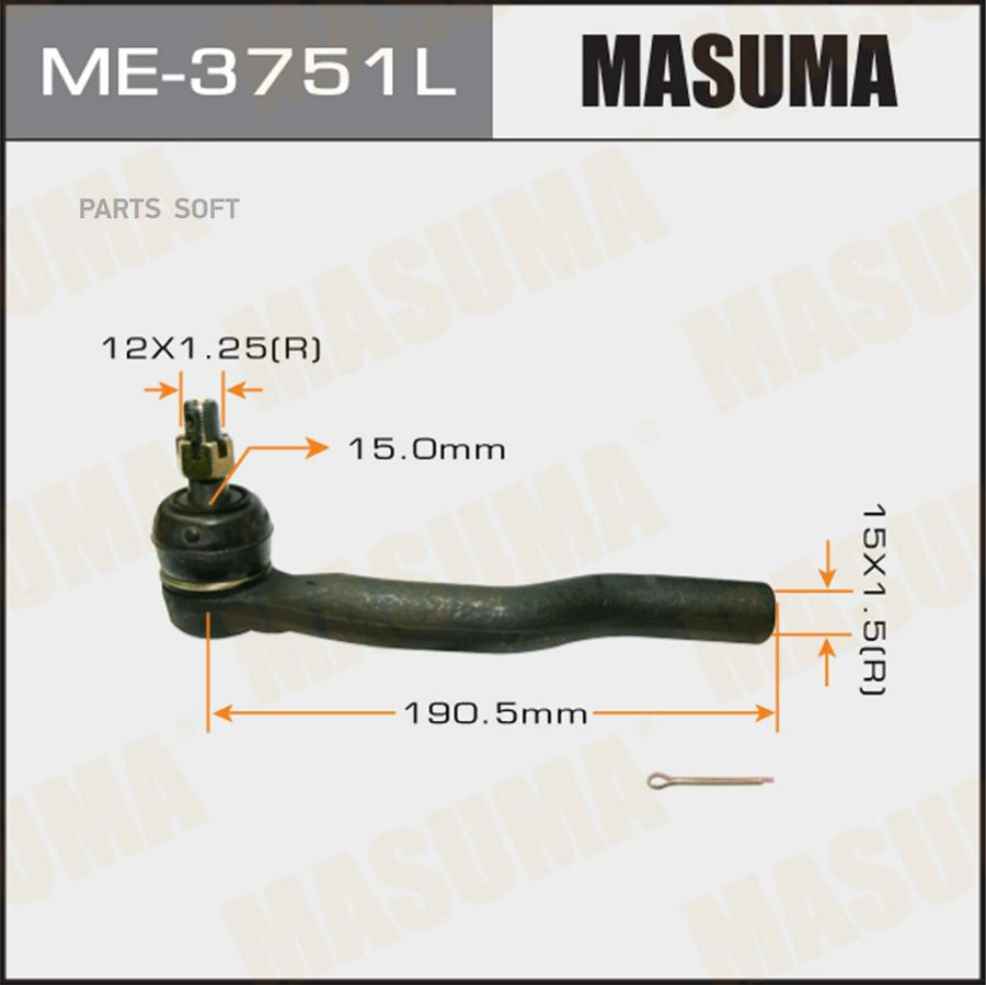 

Наконечник рулевой тяги TOYOTA ES300/CAMRY/HIGHLANDER MASUMA ME-3751L