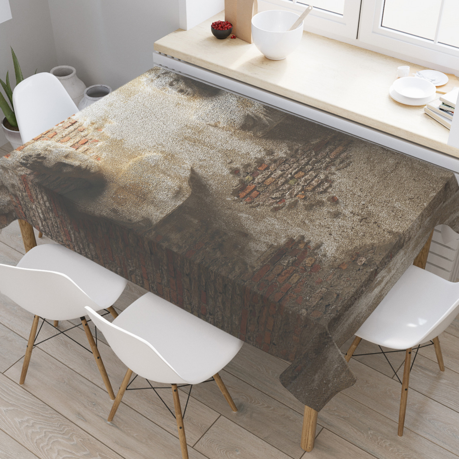 

Скатерть прямоугольная JoyArty "Античная скульптура" из оксфорда, 180x145 см, Коричневый, Античная скульптура