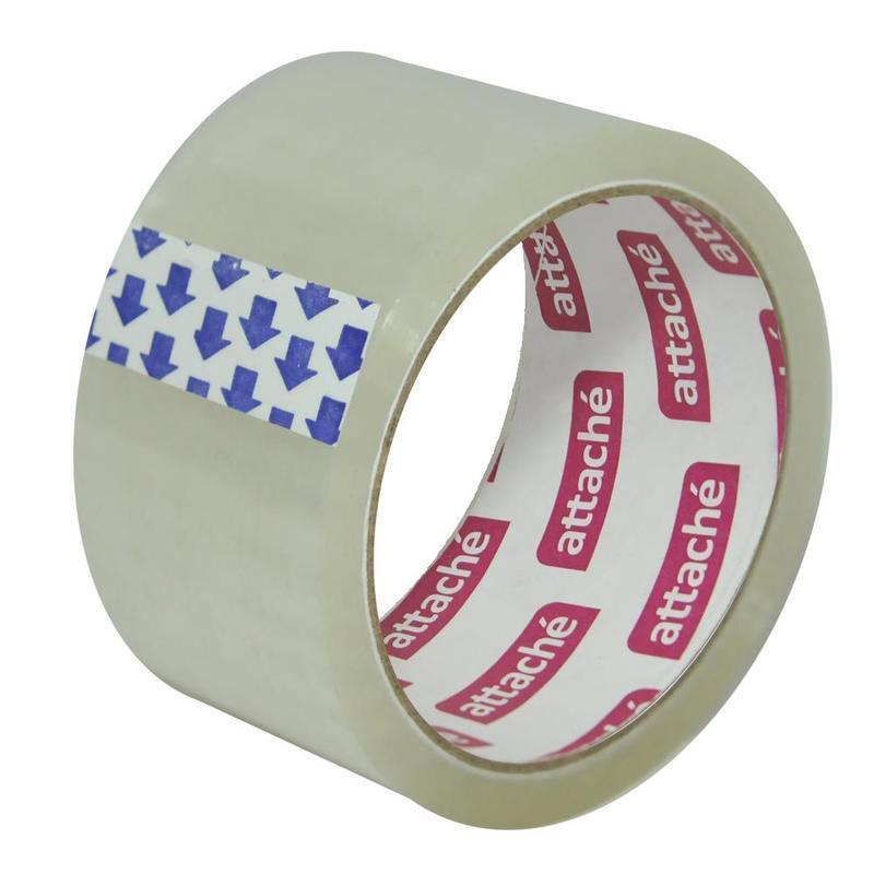 

Клейкая лента (скотч) упаковочная Attache (50мм x 50м, 40мкм, прозрачная), 6шт., Прозрачный