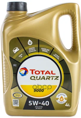 

Моторное масло Total синтетическое 5W40 QUARTZ 9000 4л