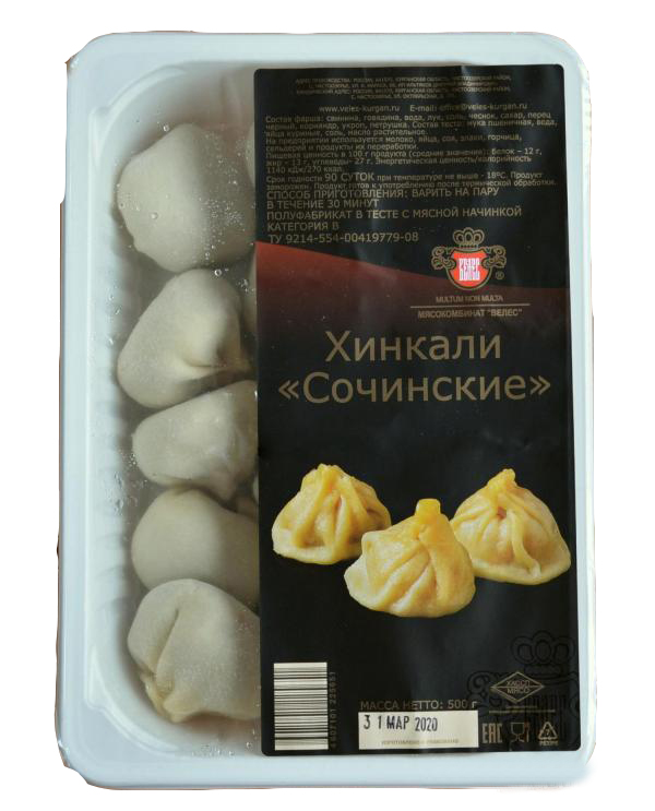 

Хинкали Велес Сочинские 500 г