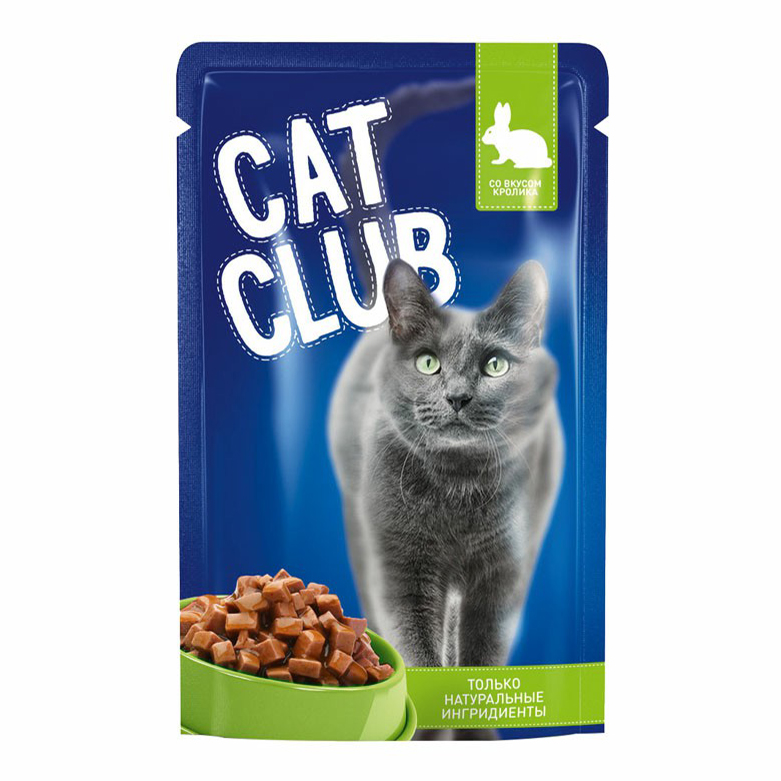 Влажный корм для кошек Cat Club с кроликом, 85 г