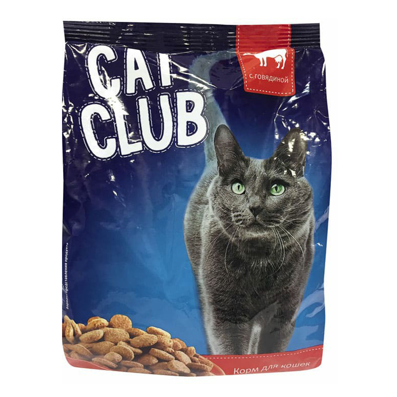 Сухой корм для кошек Cat club с говядиной, 350 г