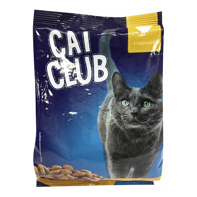 фото Сухой корм для кошек cat club с курицей, 350 г