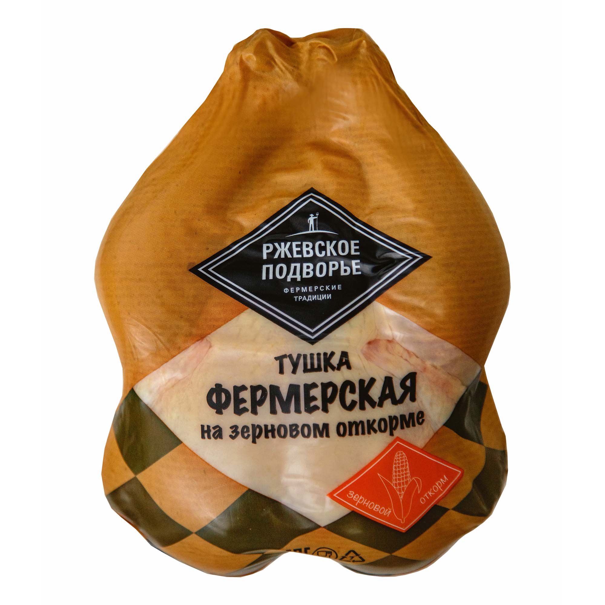 

Тушка цыпленка-бройлера Ржевское Подворье Фермерская охлажденная +-1,185 кг
