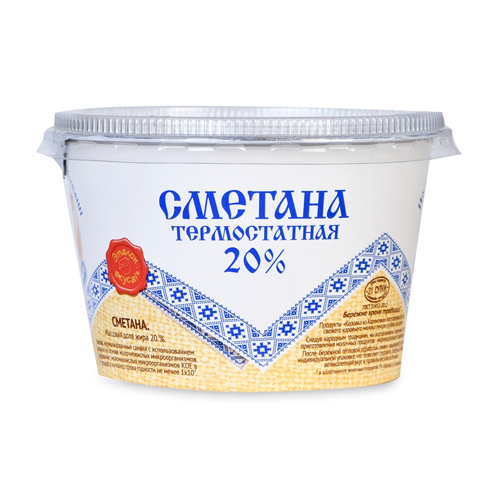 

Сметана Мишарское термостатная 20% БЗМЖ 350 г