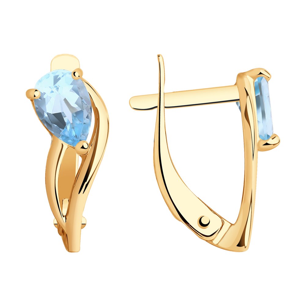 

Серьги женские из золота SOKOLOV 727396, топаз, 727396