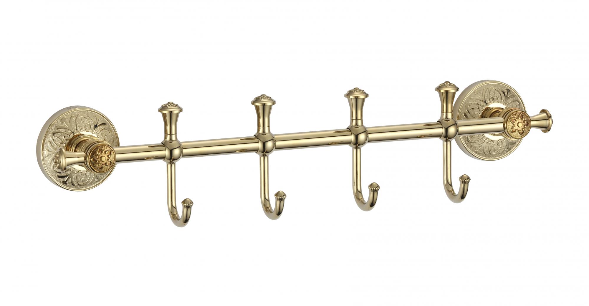 

Планка с крючками (4 крючка) Savol S-005874B, Золотистый, S-005874B