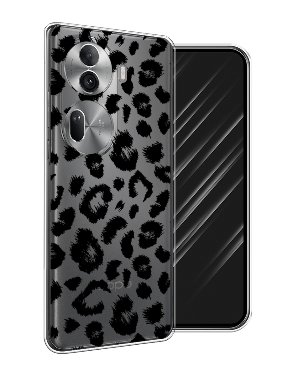 

Чехол Awog на Oppo Reno 11 Pro (Global) "Окрас леопарда фон", Черный, 2515950-1