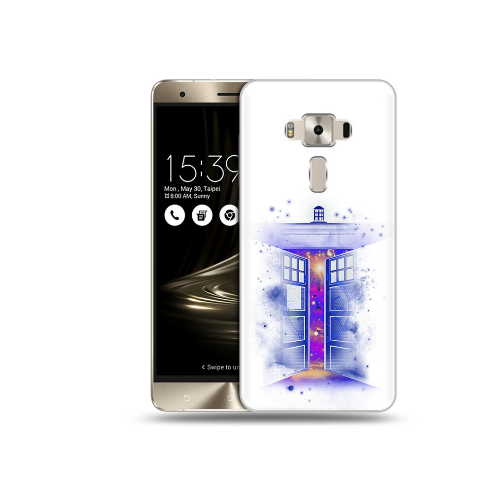 Чехол MyPads Tocco для Asus ZenFone 3 фиолетовый уголок абстракция