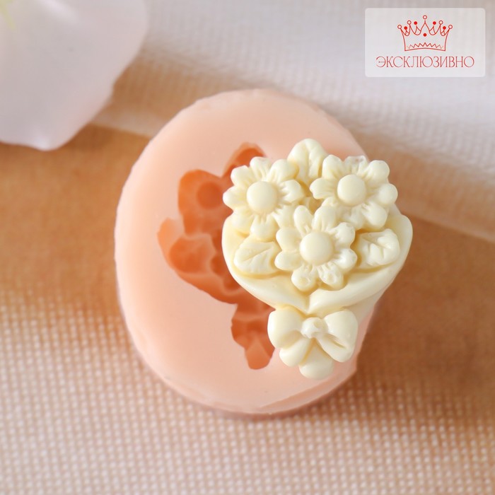 

Молд Арт Узор Букет цветов 2х2,5 см, 2шт., Прозрачный