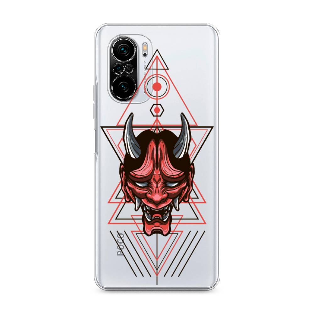 

Чехол для Xiaomi Poco F3/Redmi K40/Mi 11i "Hanya Oni mask", Серый;красный;черный, 310150-4