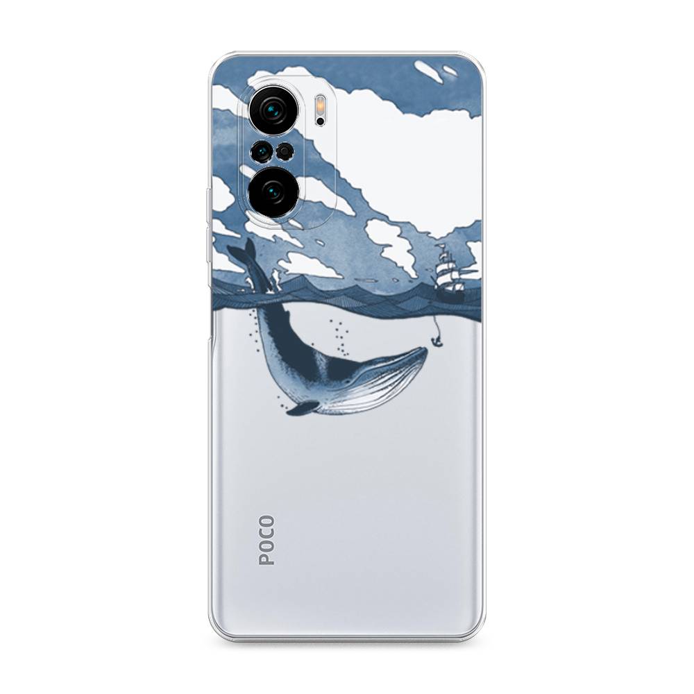 

Чехол на Poco F3/Redmi K40/Mi 11i "Большой кит", Синий, 310150-1