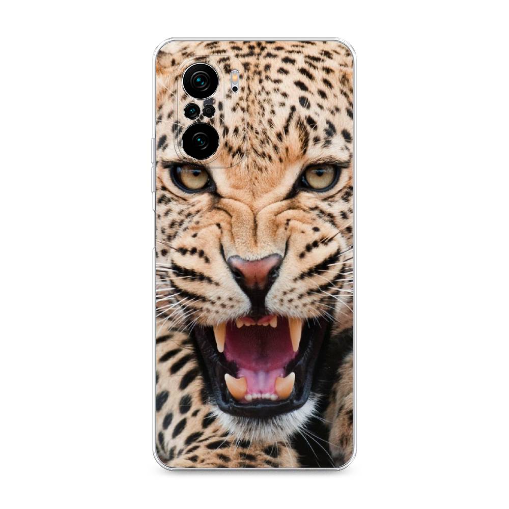 

Чехол для Xiaomi Poco F3/Redmi K40/Mi 11i "Леопард 3d", Бежевый;черный, 310150-6