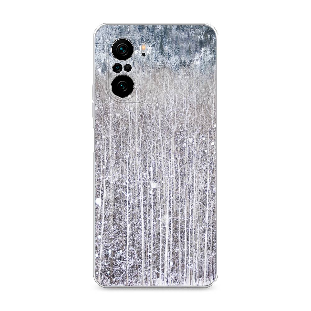 

Чехол на Xiaomi Poco F3 "Снежный лес", Бежевый;серый;белый, 310150-5
