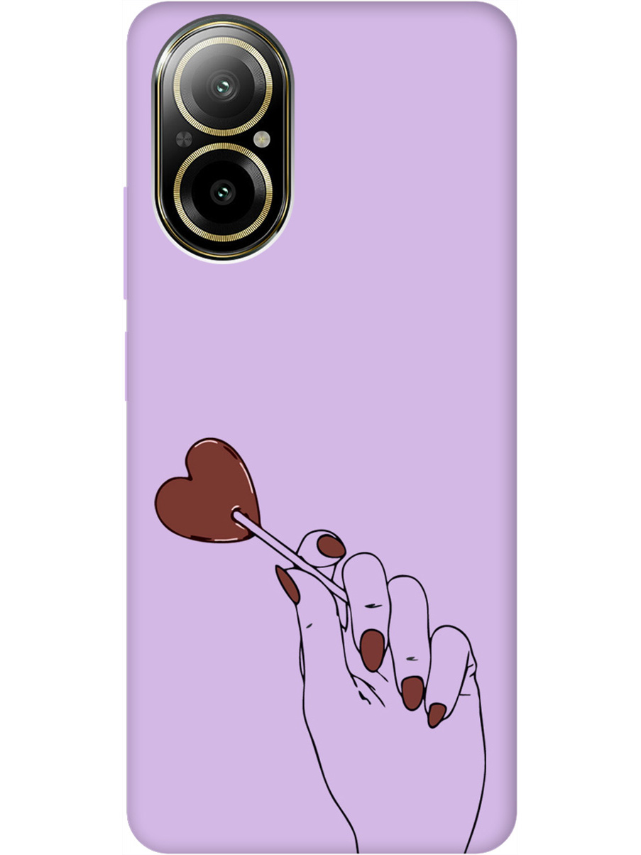

Силиконовый чехол на Realme C67 с рисунком "Heartbreaker" Soft Touch сиреневый, Фиолетовый;красный;черный, 20012145