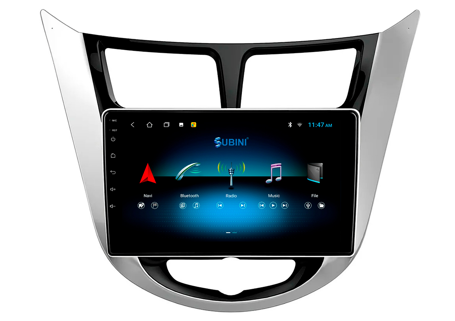 фото Автомагнитола для hyundai solaris 2010-2017, 2/32 гб, android 10, ips 9', 2din, 4 ядра subini