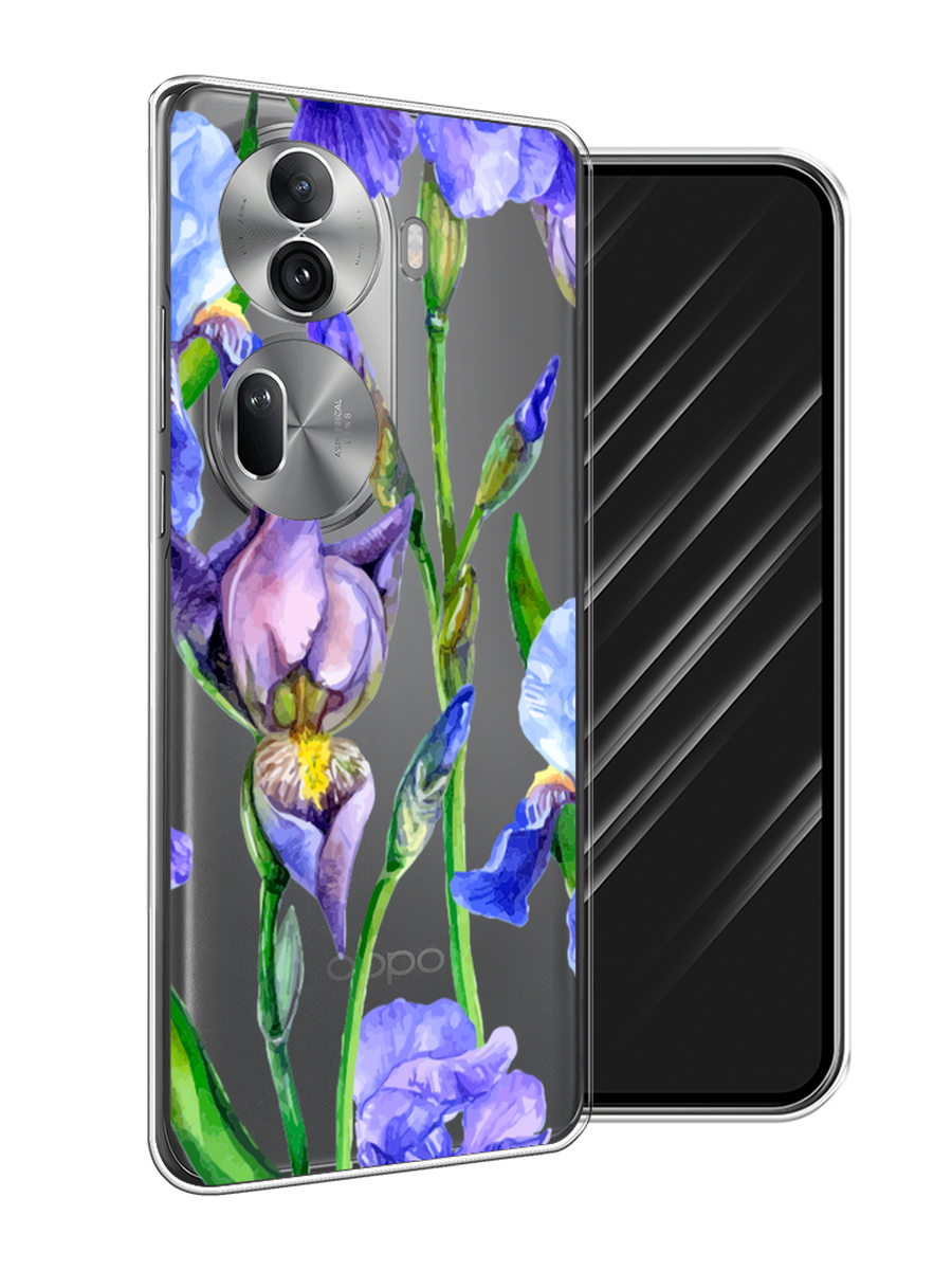 

Чехол Awog на Oppo Reno 11 Pro (Global) "Синие ирисы", Фиолетовый;голубой;зеленый, 2515950-1