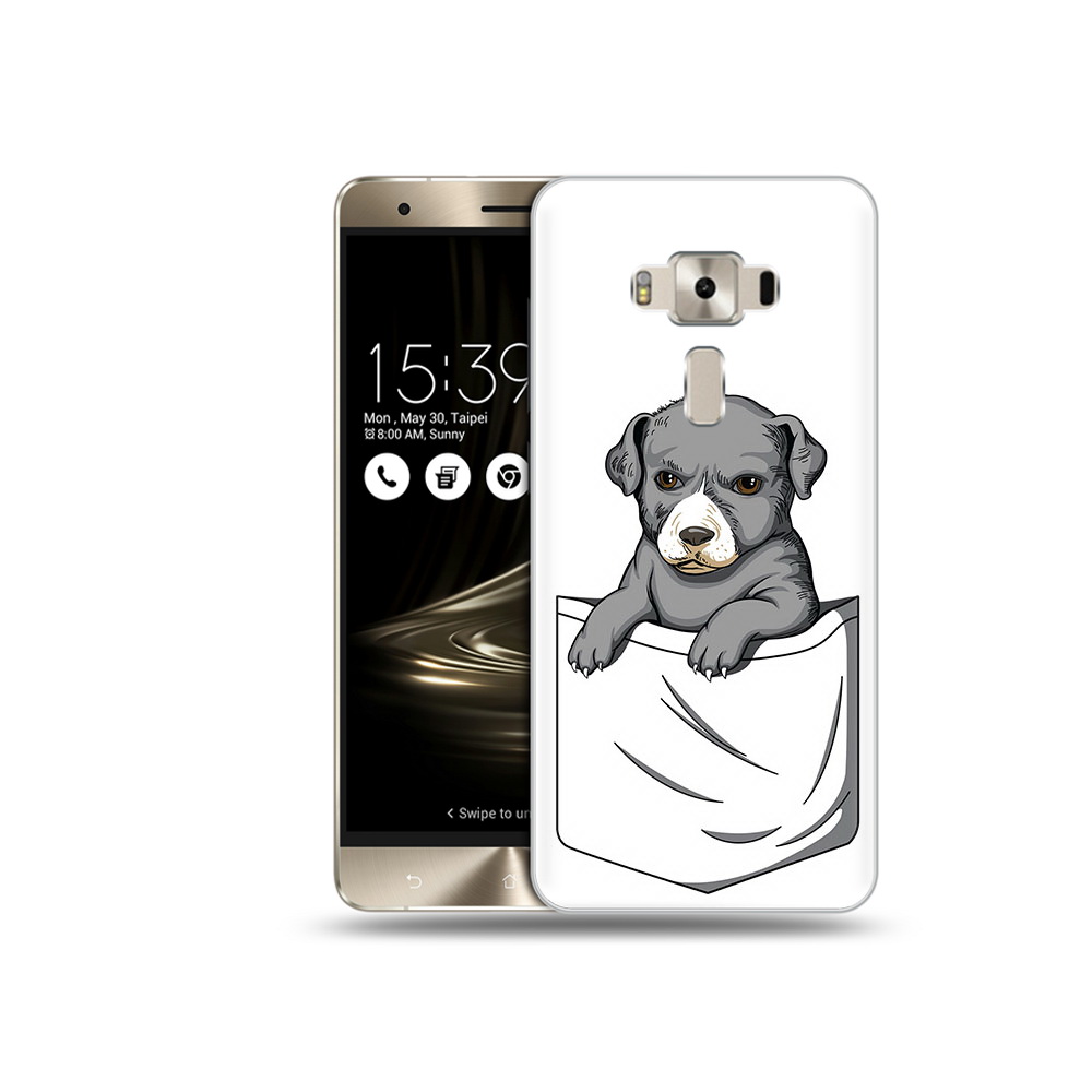 

Чехол MyPads Tocco для Asus ZenFone 3 собачка в кармане, Прозрачный, Tocco