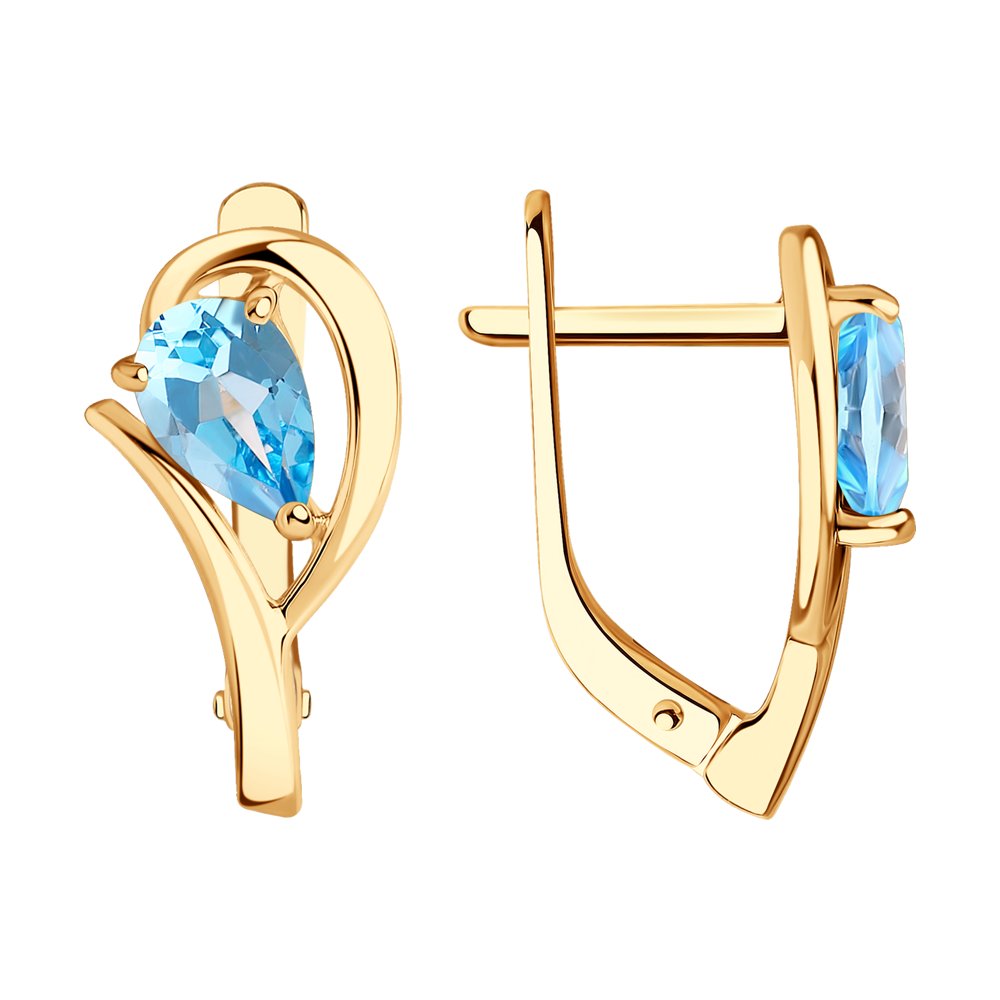 

Серьги из красного золота Diamant 51-320-00971-1, топаз, 51-320-00971-1