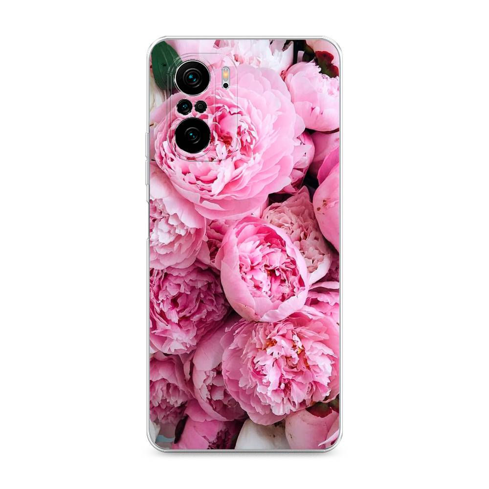 

Чехол на Poco F3/Redmi K40/Mi 11i "Розовые пионы", Бежевый;розовый, 310150-2