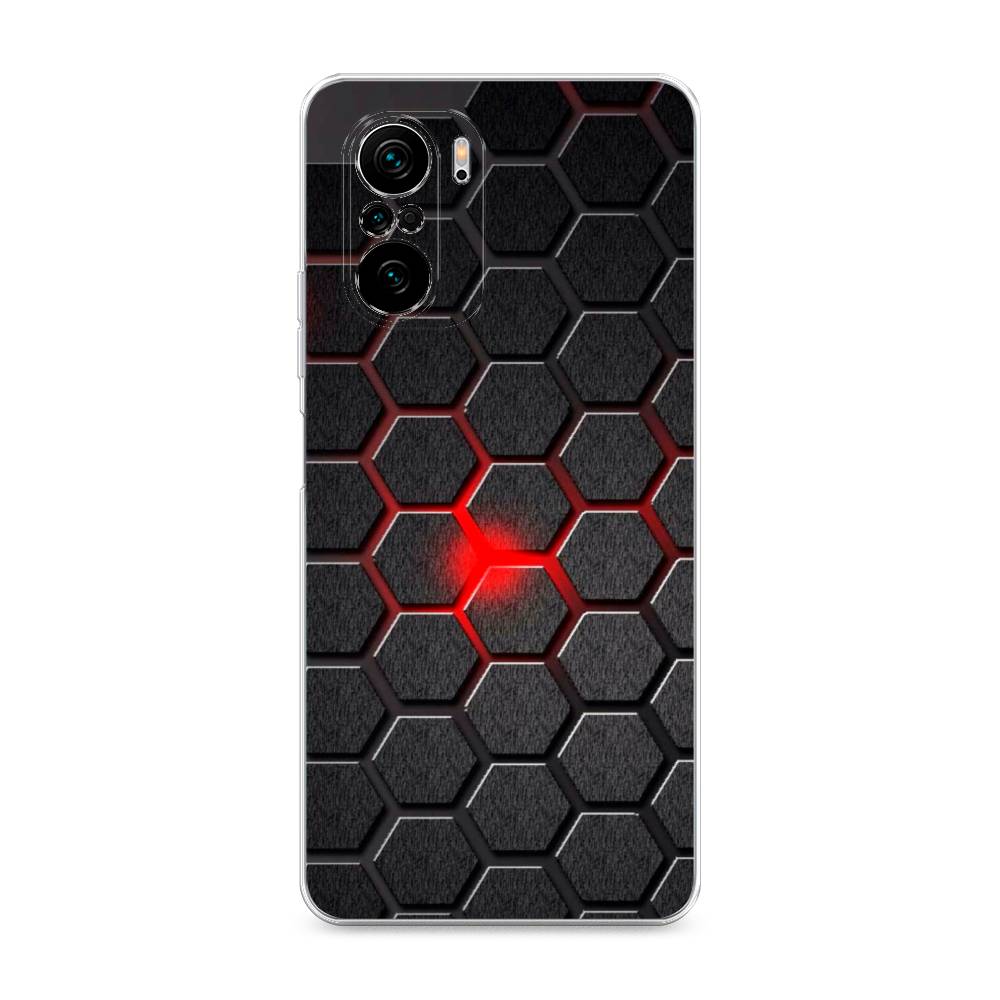 

Чехол на Poco F3/Redmi K40/Mi 11i "Соты красные", Красный;черный;серый, 310150-3