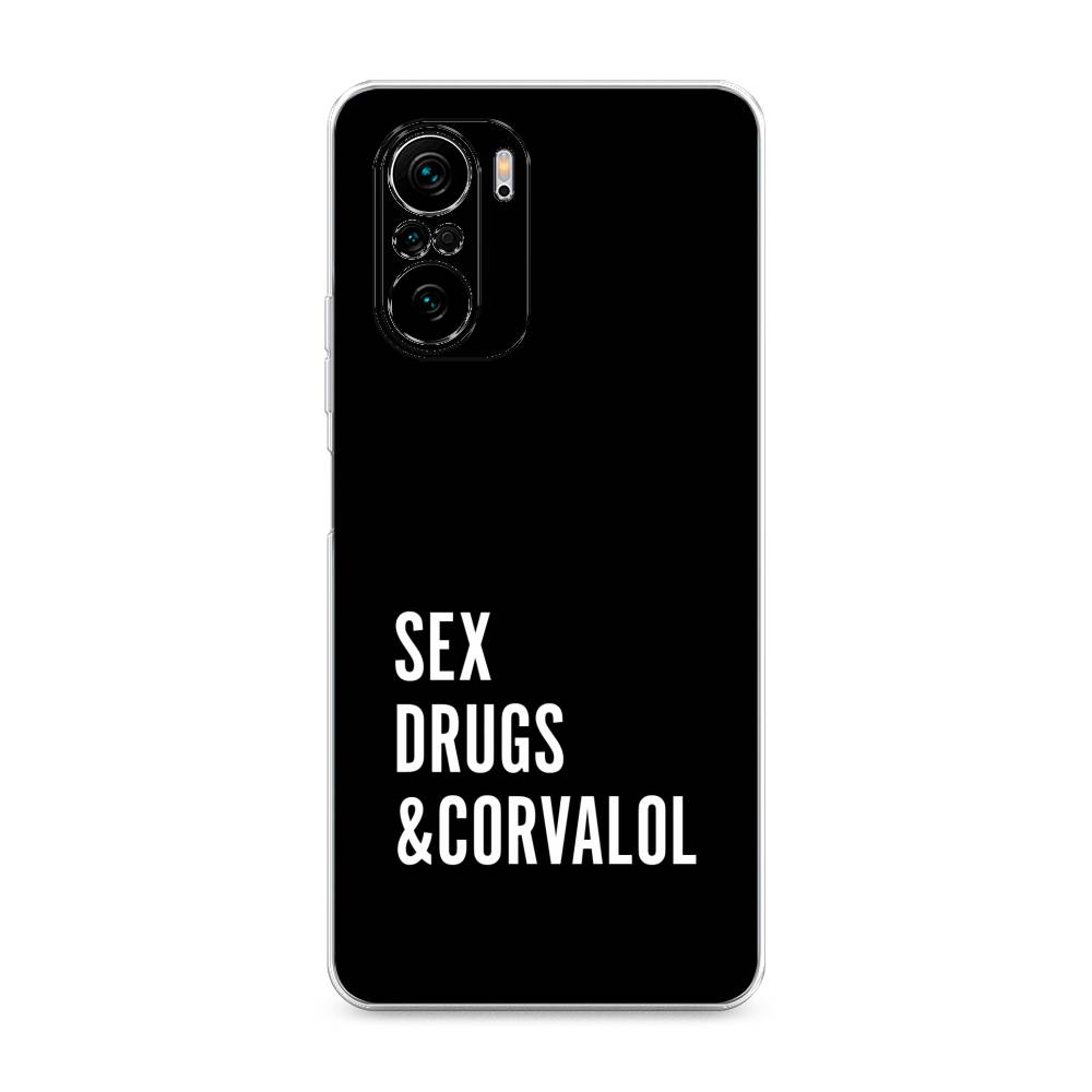

Чехол на Poco F3/Redmi K40/Mi 11i "Corvalol", Черный;серый;белый, 310150-6