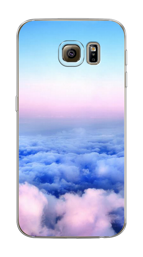 

Чехол Awog на Samsung Galaxy S6 edge "Облака", Голубой;розовый, 24450-4