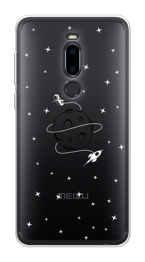 

Чехол на Meizu M8 "Полет вокруг луны", Белый;серый;черный, 73150-2