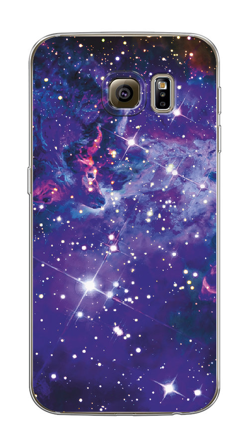 

Чехол Awog на Samsung Galaxy S6 edge "Яркая галактика", Фиолетовый, 24450-4