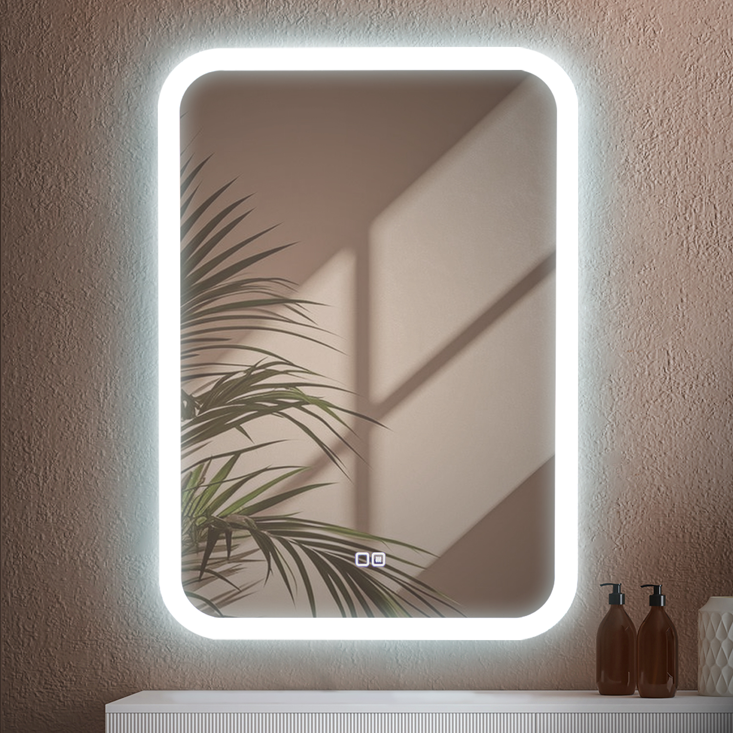 

Зеркало в ванную с подсветкой и подогревом Silver Mirrors "Джобс 2" 50x70 см