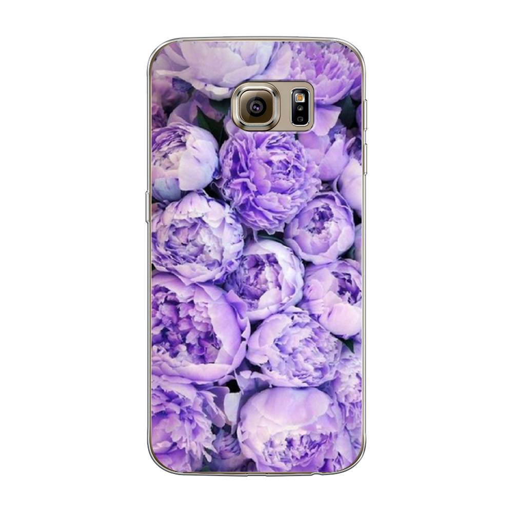 

Чехол Awog на Samsung Galaxy S6 edge "Пионы сиреневые", Фиолетовый;голубой, 24450-8